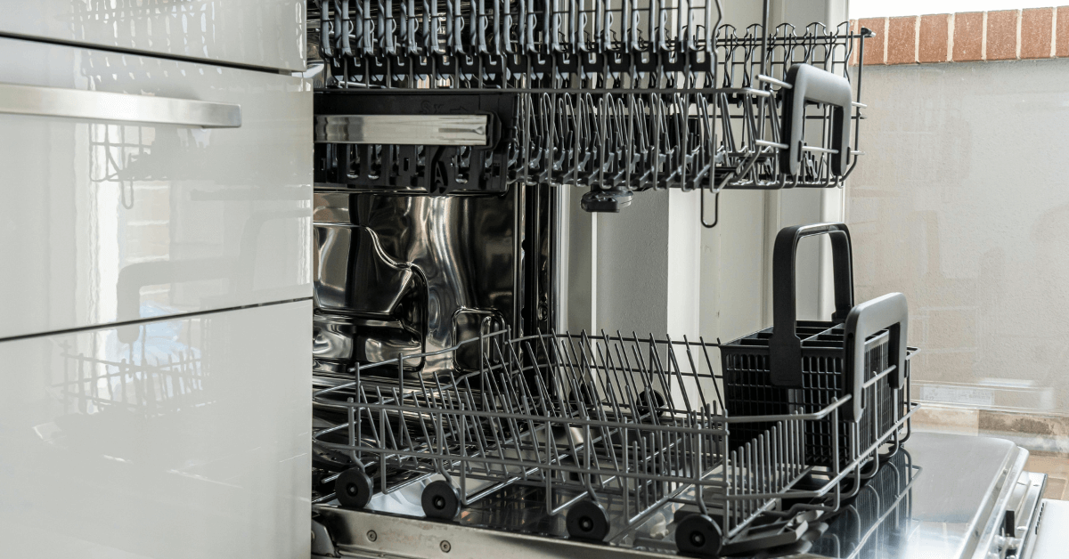 empty dishwasher before being filled efficiently