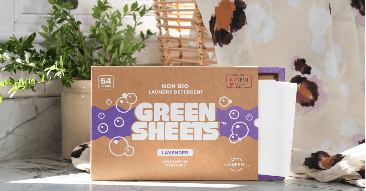 laundry detergent greensheets™ pack open on kitchen counter