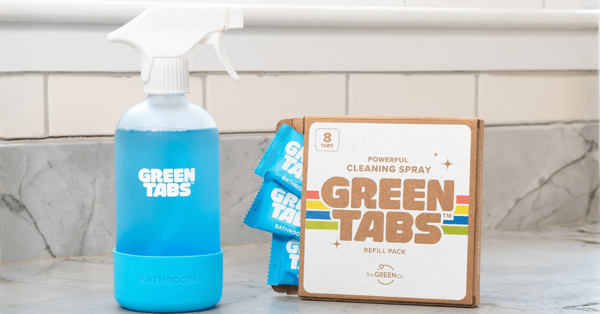eco friendly refillable bathroom cleaner spray bottle without toxic chemicals