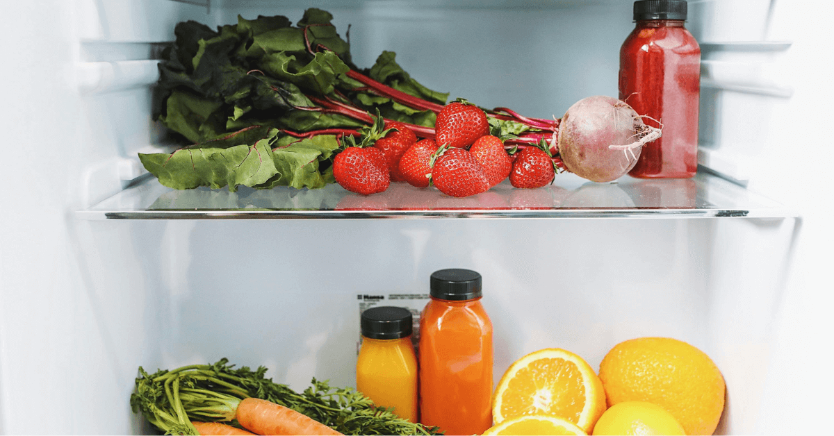 fruit and vegetables in fridge before cleaning with eco friendly products
