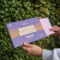 Purple Lavender Fabric conditioner GreenSheets being half opened in a garden setting